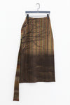 SWAYING 25 Fall/Winter Collection: Woolen A-line skirt with tie-up detail and gradient design SW-SW25AW3B08C1S2-HZ (Yellow-Brown)